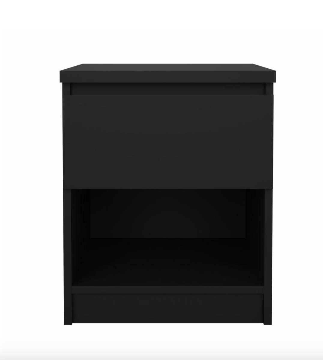 Nachttisch - Black mit 1 Schublade