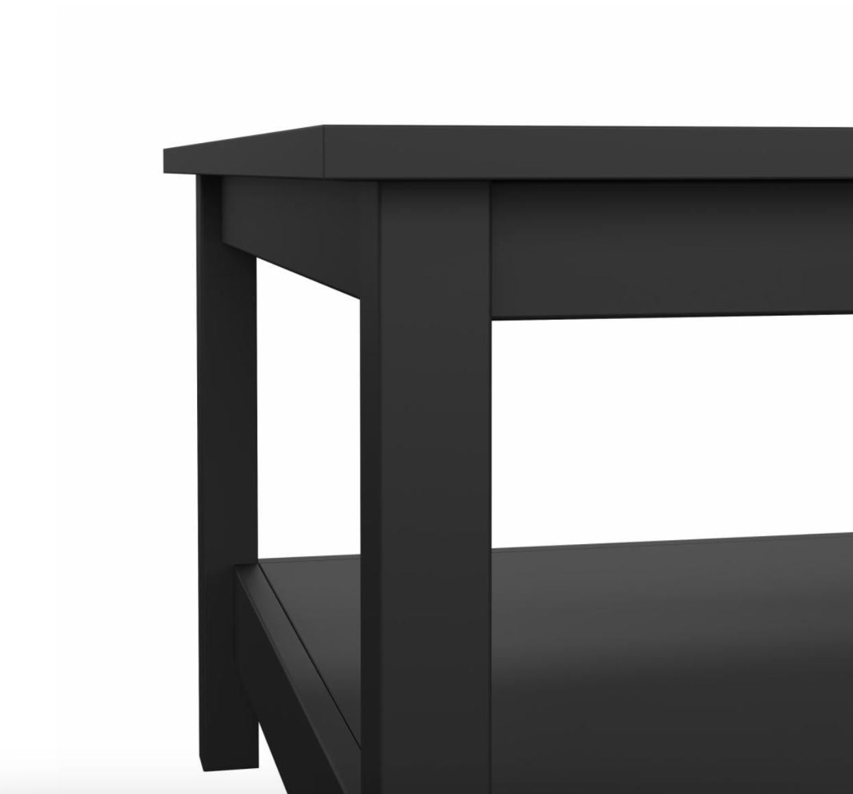 Couchtisch mit Regal - Schwarz