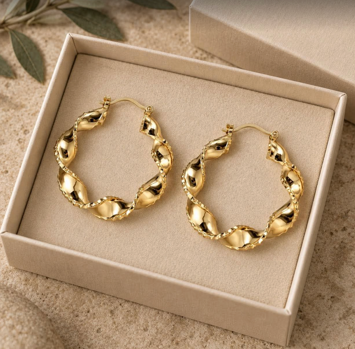Ohrringe Cora Hoops - 18k vergoldet