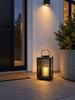 Laterne Rauchfarben mit LED-Licht