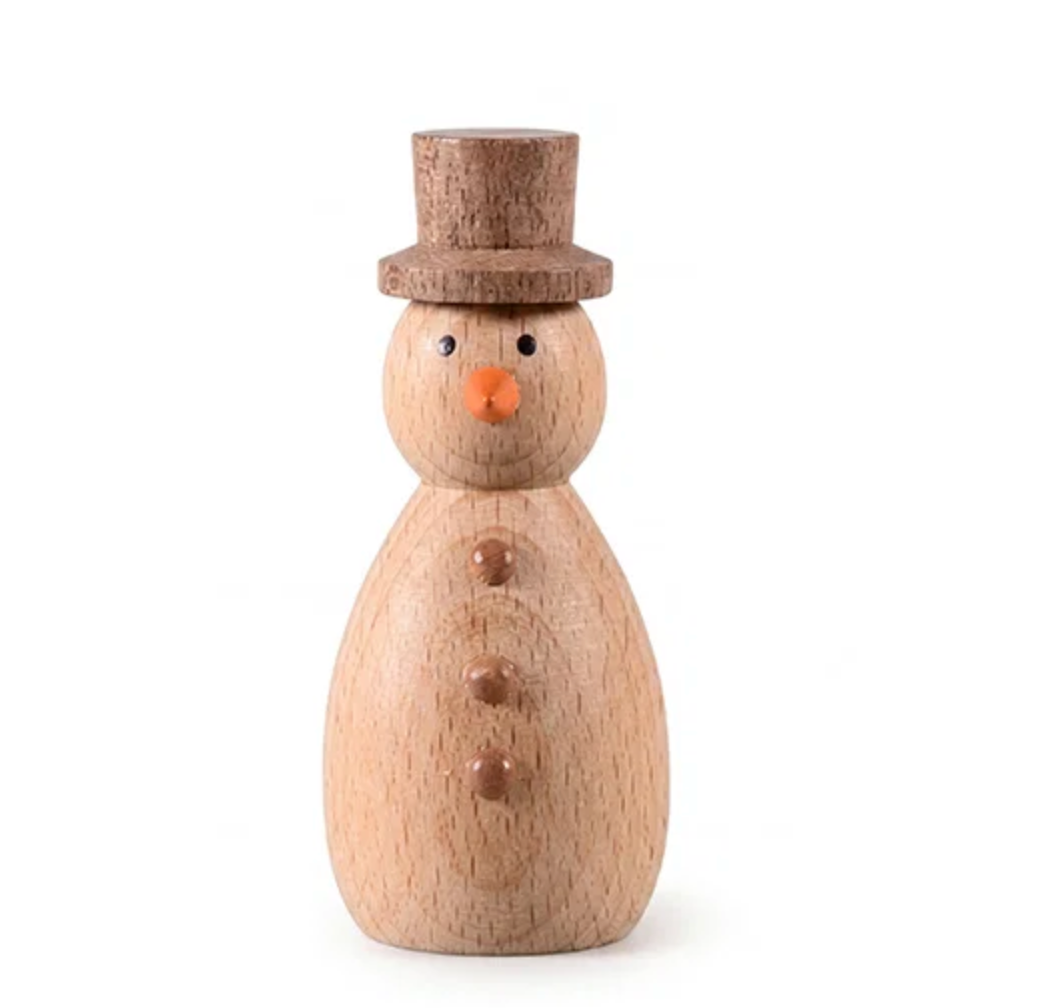 Schneemann - wood – dekorative Figur