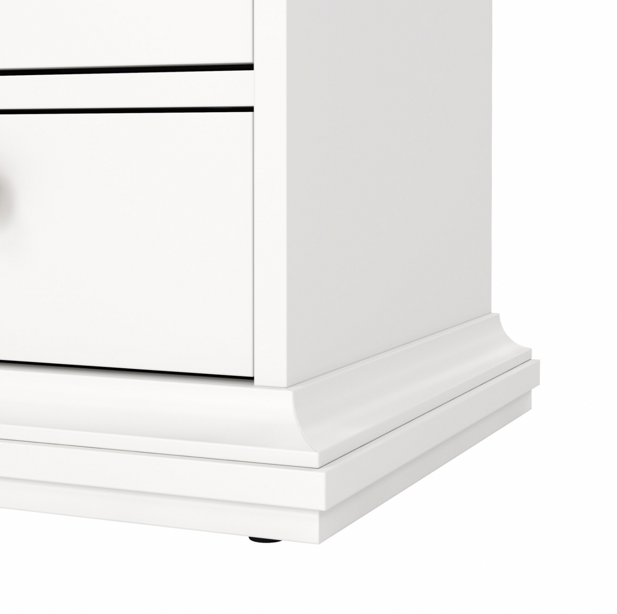 Nachttisch Paris White – 2 Schubladen