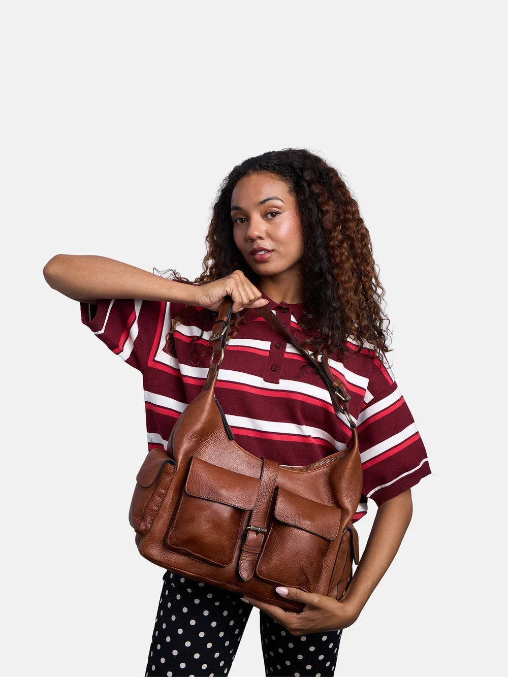 Schultertasche Big - Walnut