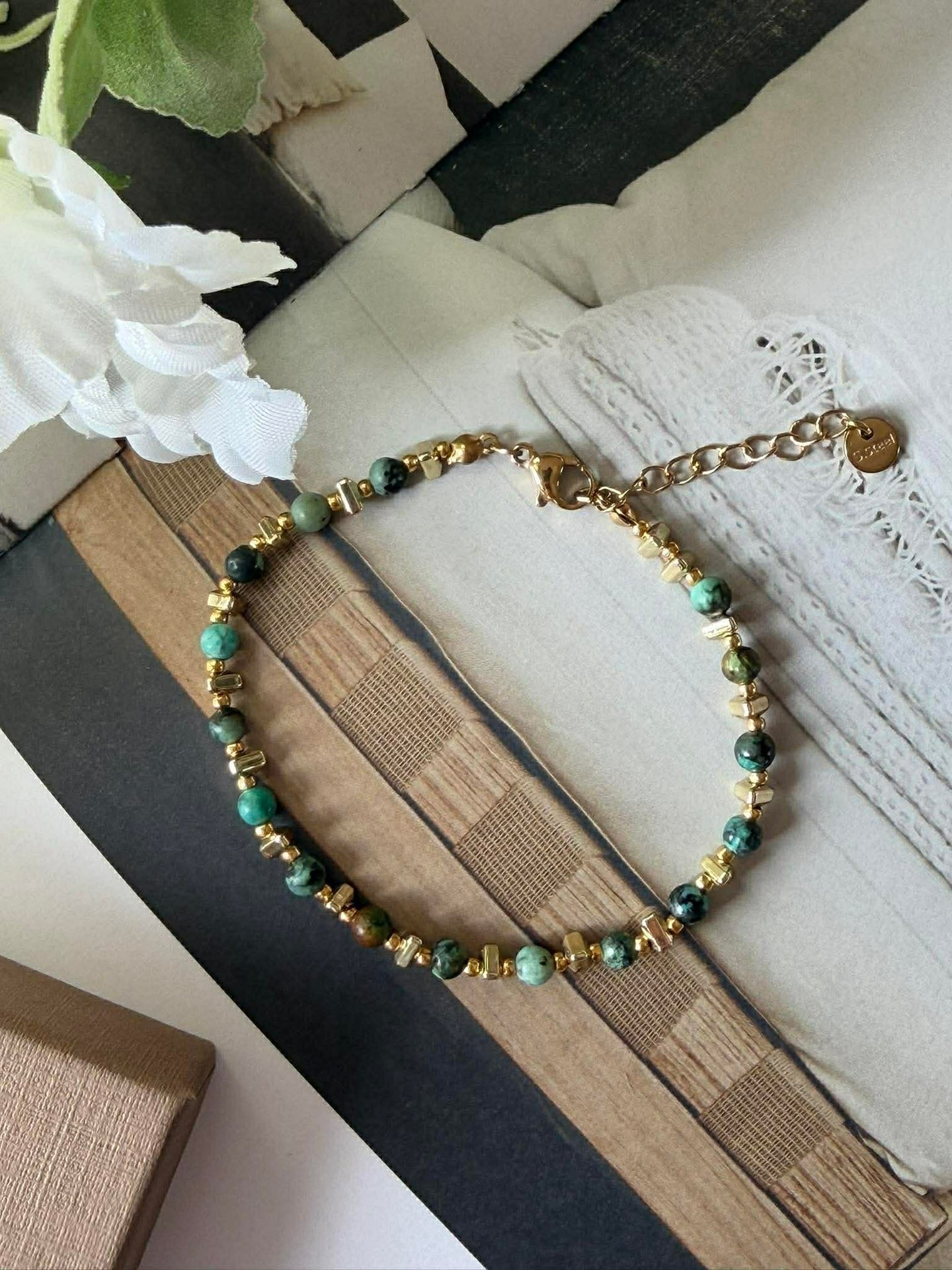 Armband TILDE - Naturstein - Smaragd