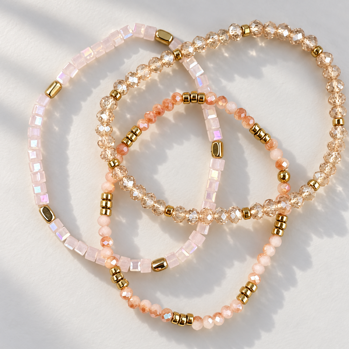 Armband Merle Natur - Set mit 3 Stk