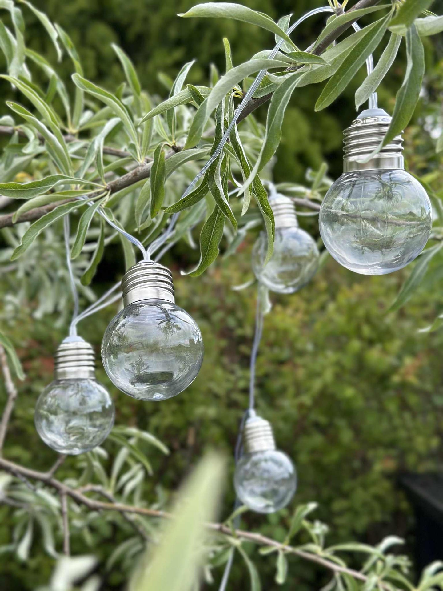Lichterkette Laura mit Solarzellen - Außenbereich mit 10 und 20 Lichtern