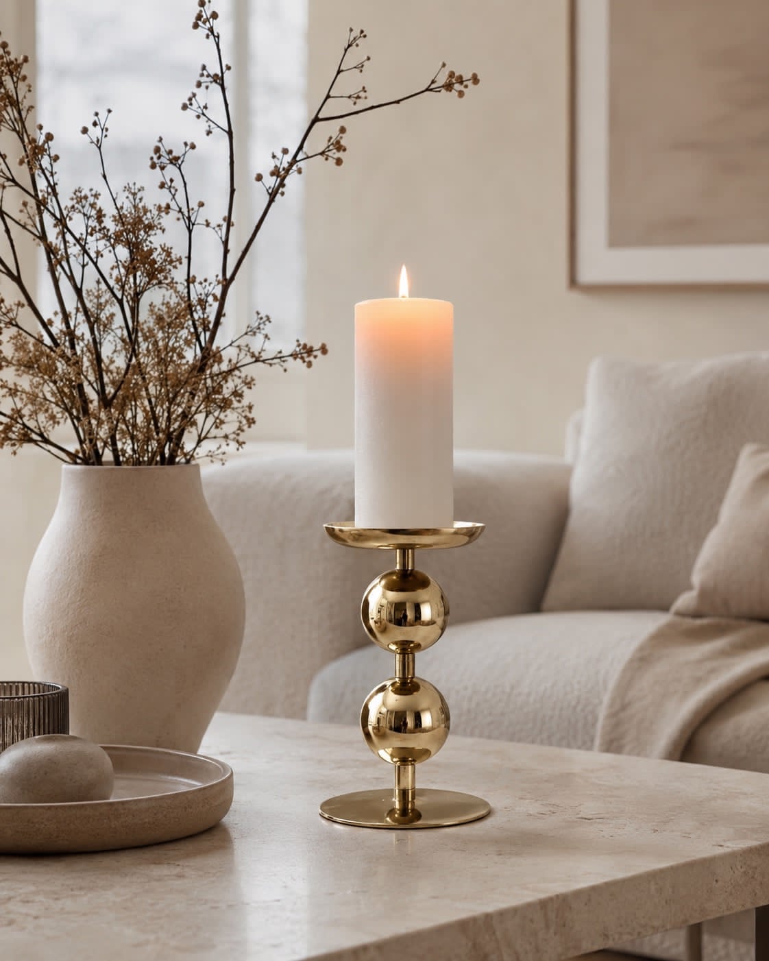 Kerzenhalter NOYA 17 cm - Gold