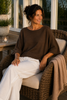 Bluse Sia Brown – Oversize