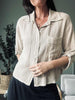 Bluse Milla - Leinenmix beige