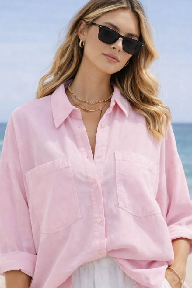 Hemd Baby-Cord - Pink