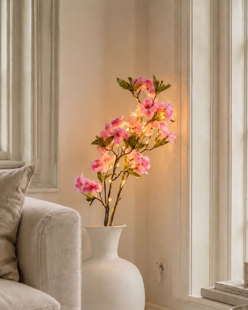 Kirschzweig mit Licht - Rosa