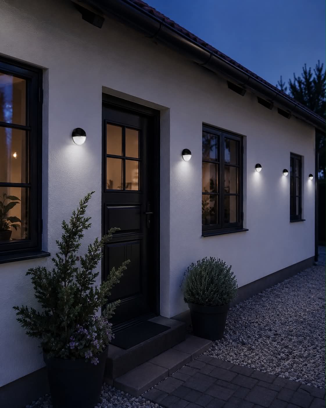 Wandleuchte mit Solarzellen – Set mit 4 Stück