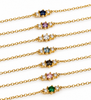 Armband Gia mit 3 Zirkonen - Vergoldetes Sterlingsilber