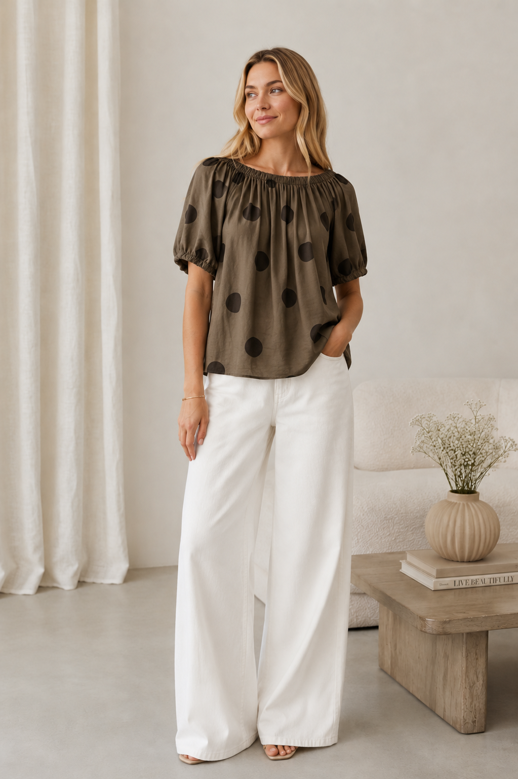 Bluse Luciana - Brown