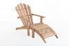Amerikanischer Liegestuhl mit Hocker - Massives Teak