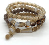 Armbänder 4 St. in goldenen Glasperlen