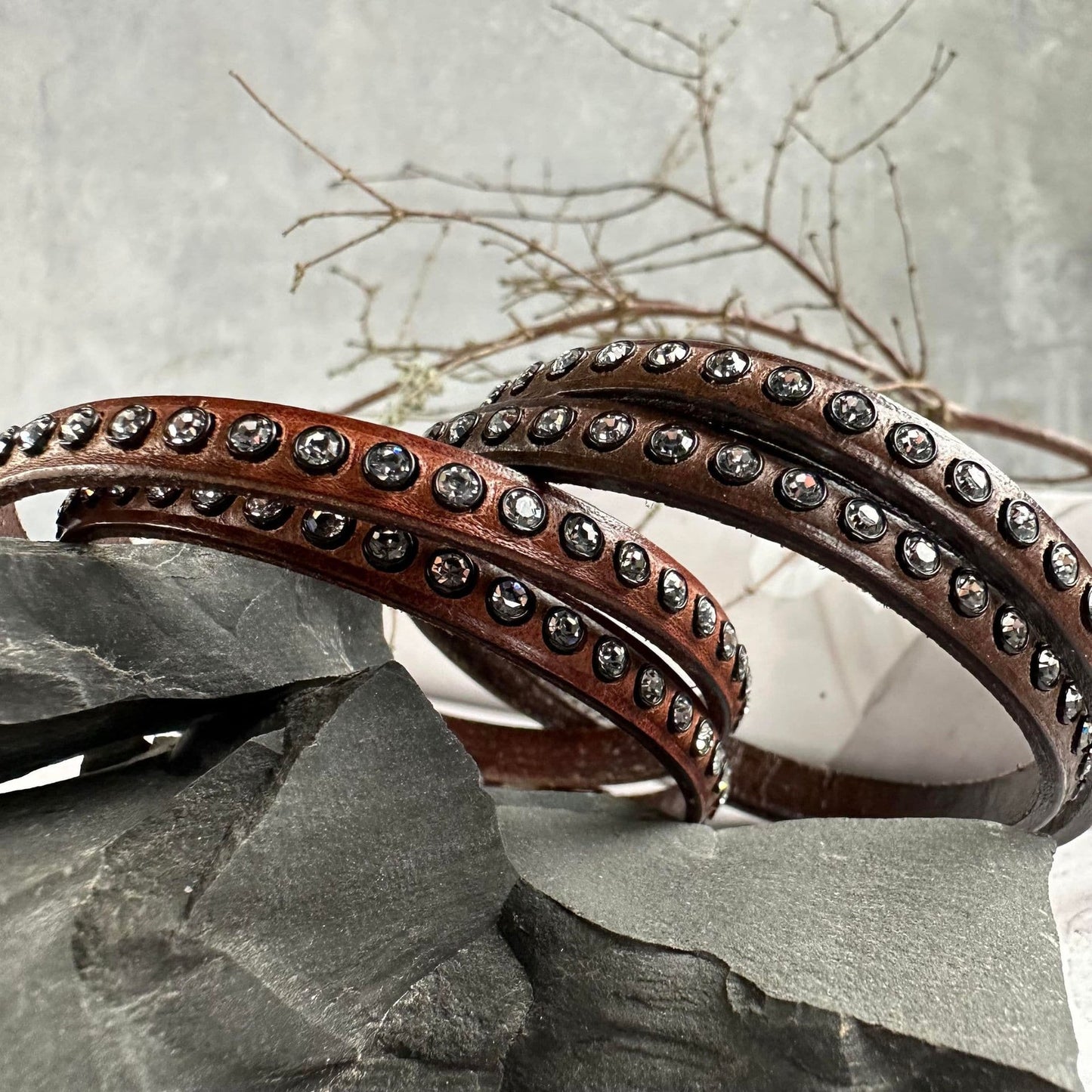 Armbånd Brown m. Swarowski sten - VIAMAJA.DK