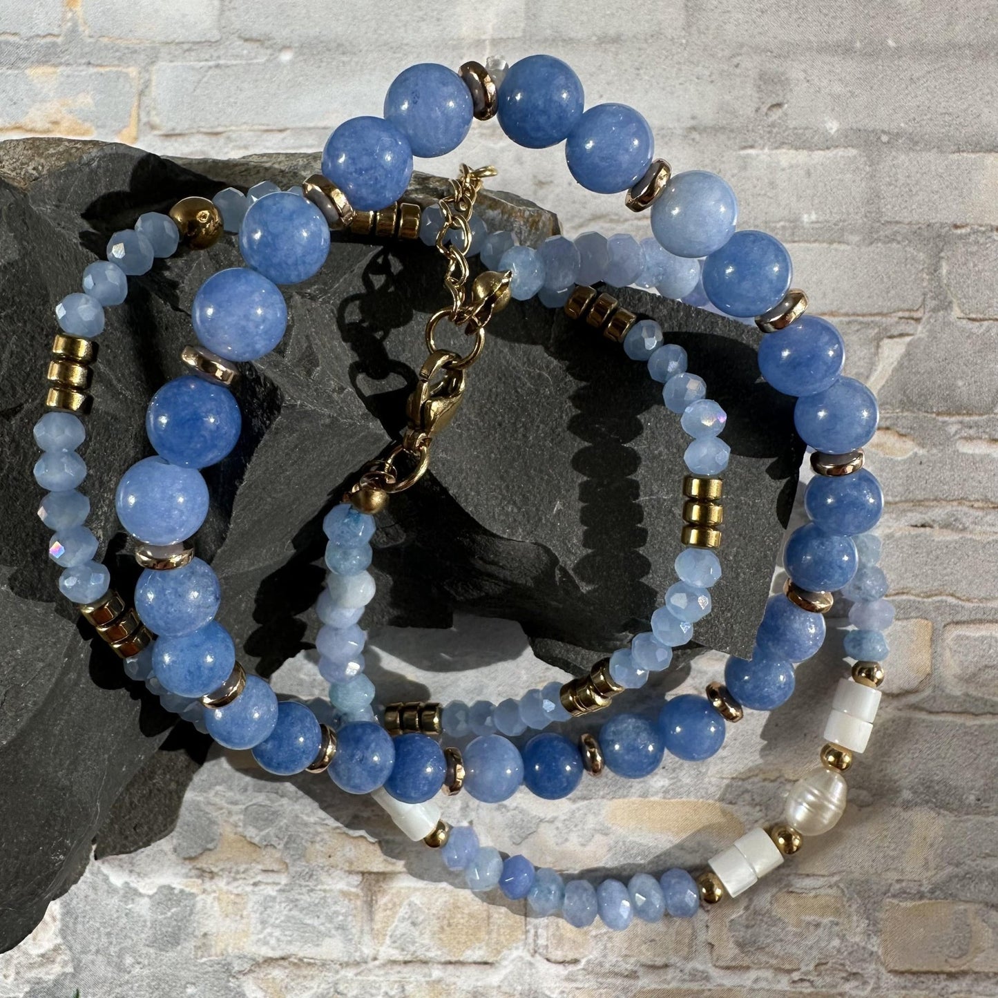 Armbånd GISELE Blue – Sæt med 3 stk - VIAMAJA.DK