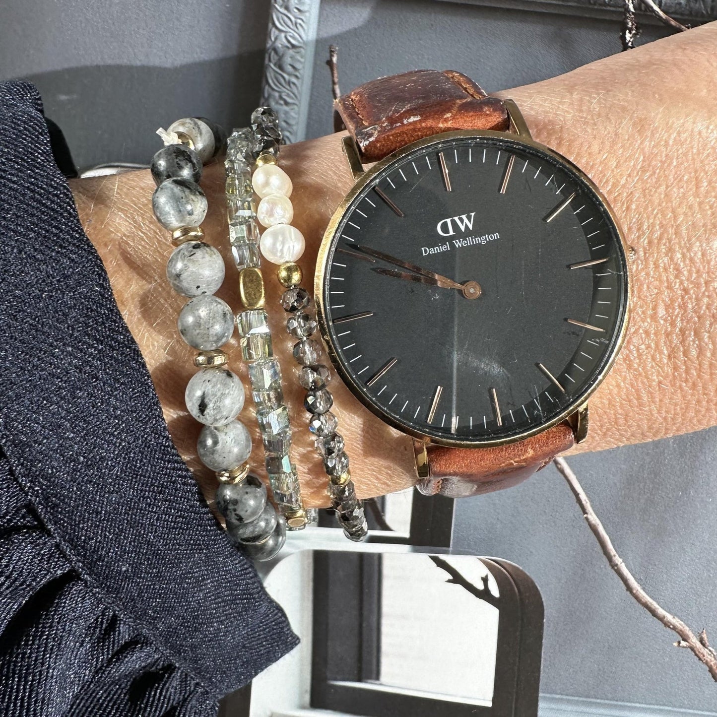 Armbånd GISELE grey – Sæt med 3 stk - VIAMAJA.DK