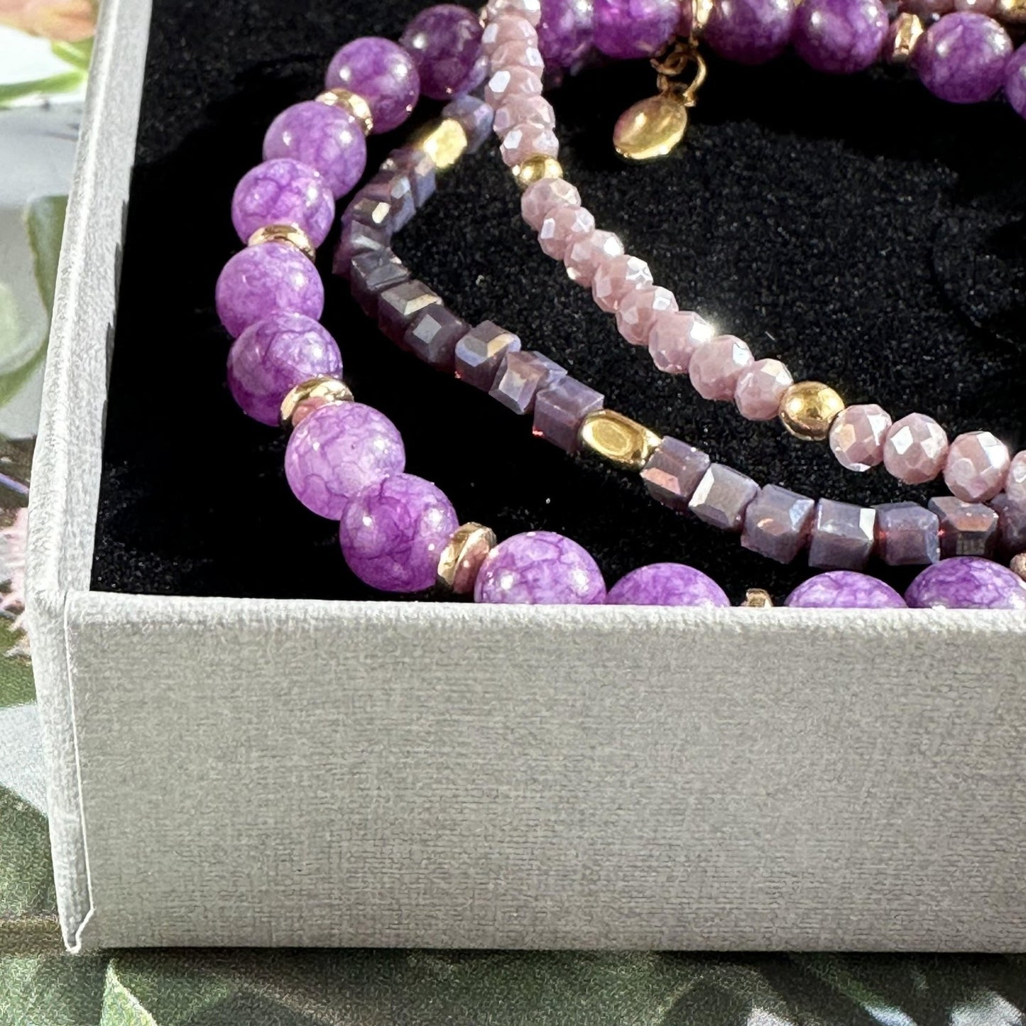 Armbånd GISELE Lavendel – Sæt med 3 stk - VIAMAJA.DK