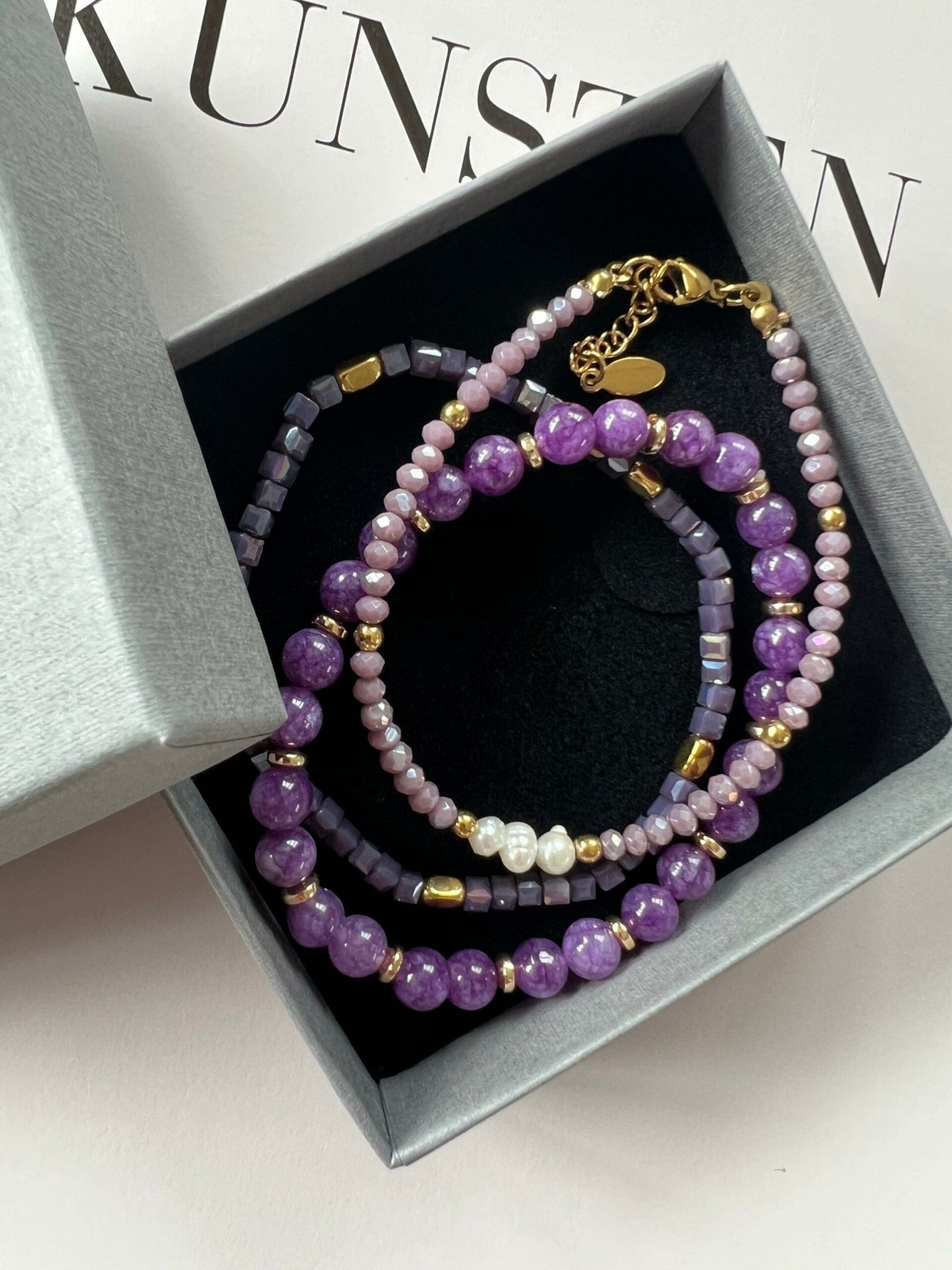 Armbånd GISELE Lavendel – Sæt med 3 stk - VIAMAJA.DK