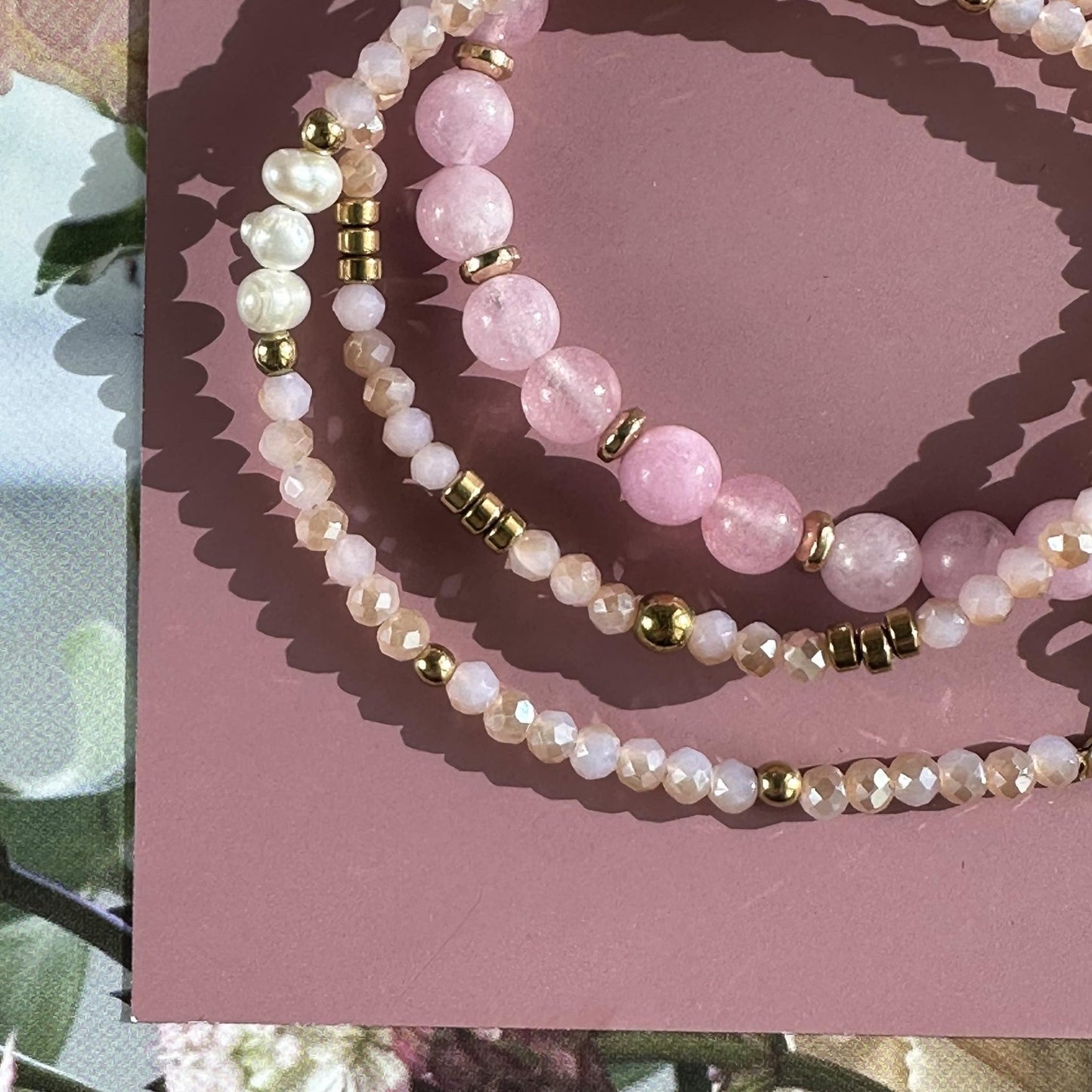 Armbånd GISELE Rose – Sæt med 3 stk - VIAMAJA.DK