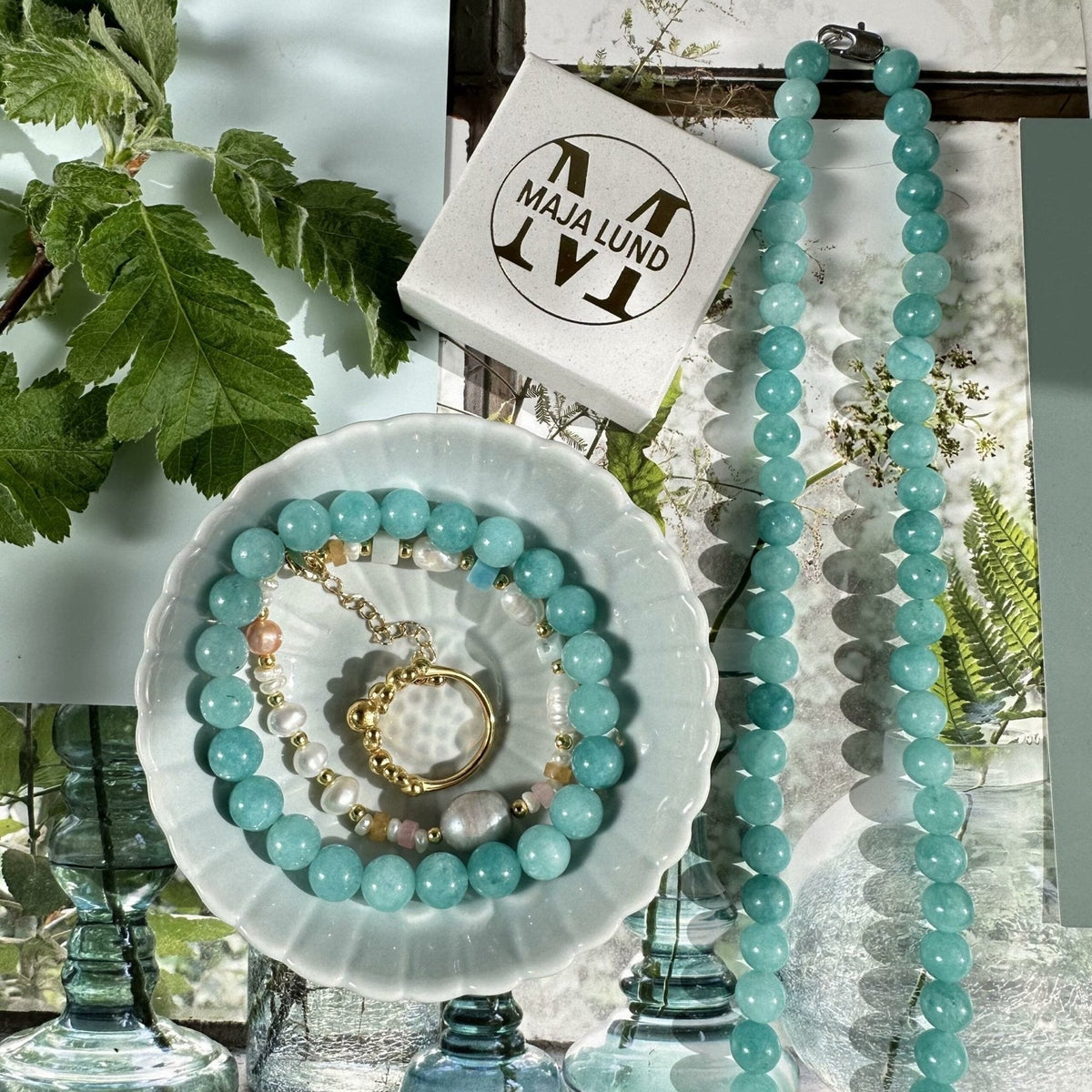 Armbånd Mary Aqua - VIAMAJA.DK