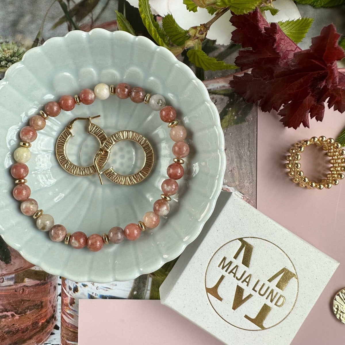 Armbånd Mollie Natur / Rose - VIAMAJA.DK