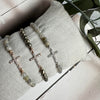 Armband Nikki Pyrit - vergoldetes Sterling-Silber-Kreuz
