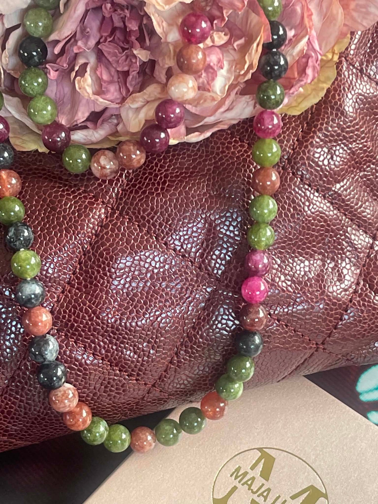 Halskette Mary Emerald/Berry Mix