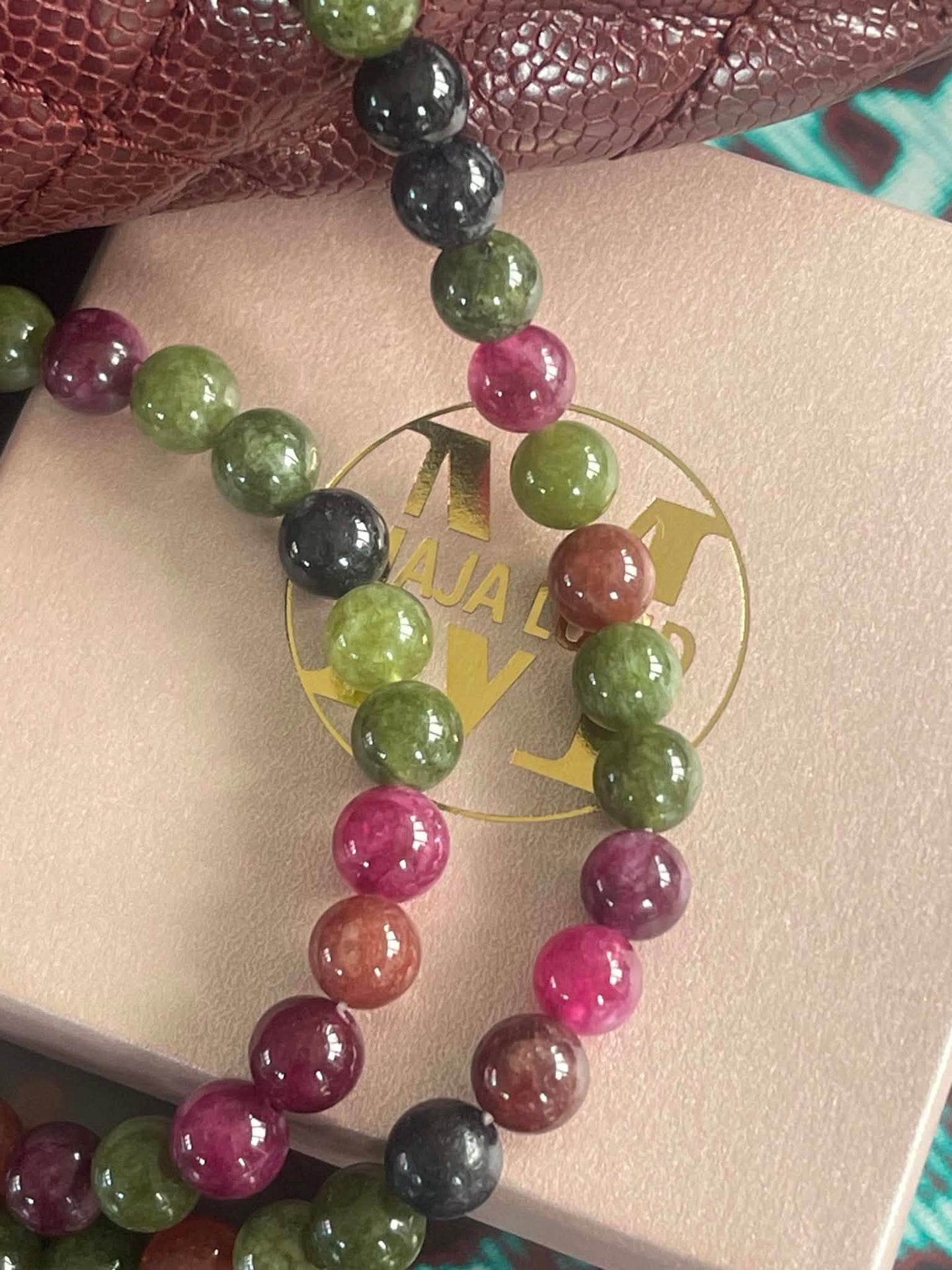 Halskette Mary Emerald/Berry Mix