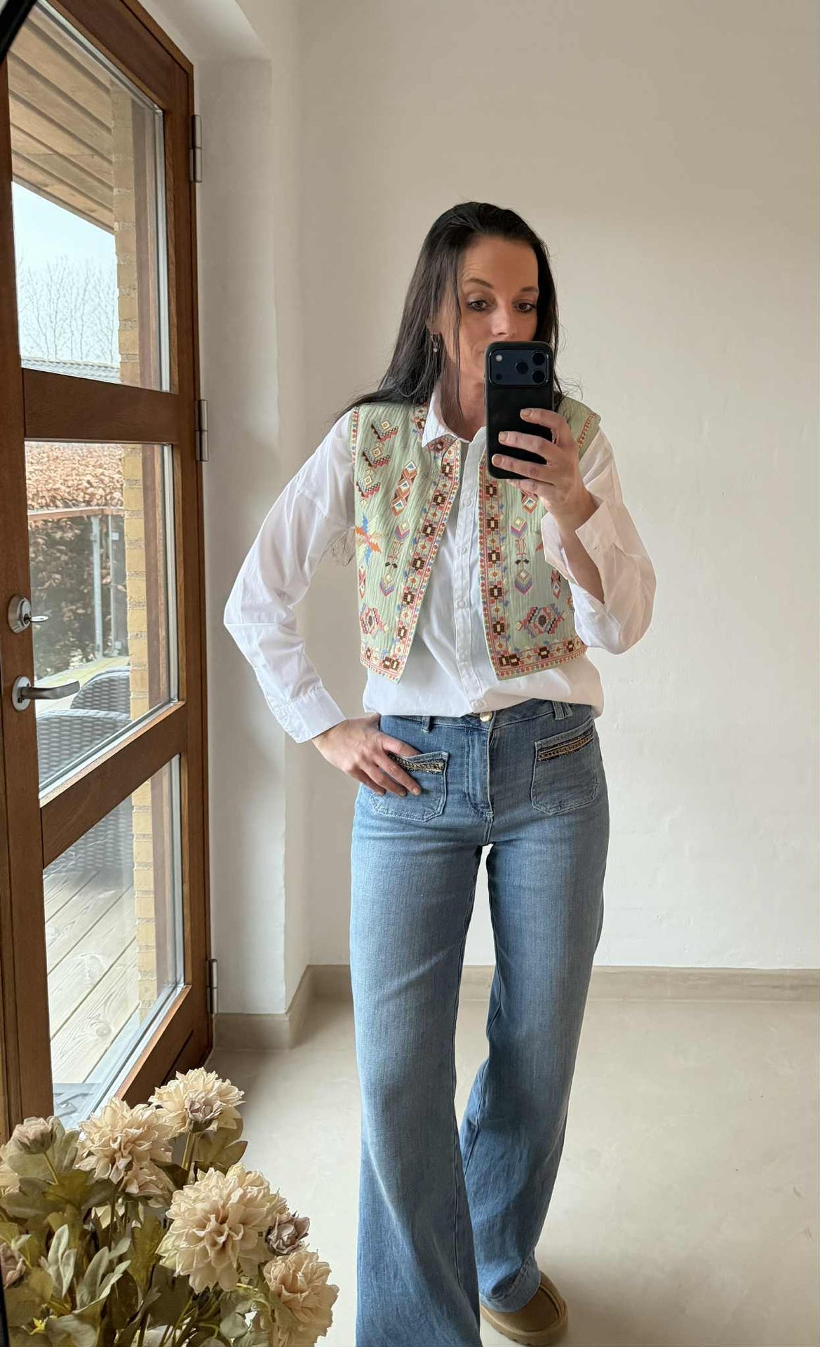 Weste Boho mint