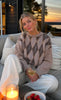 Strick Cora - Beige / blau