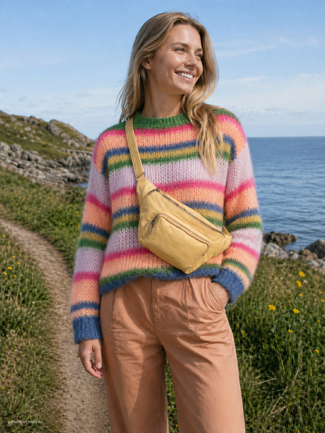Strick multi striped jumper - Orange Multi