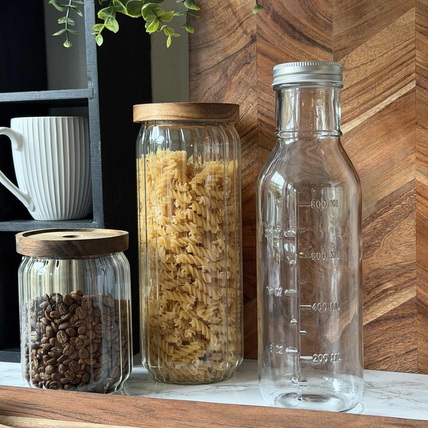 Glasflasche mit Messskala - 1000 ml