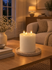LED-Stumpenkerze mit 3 Dochten - Whisper white