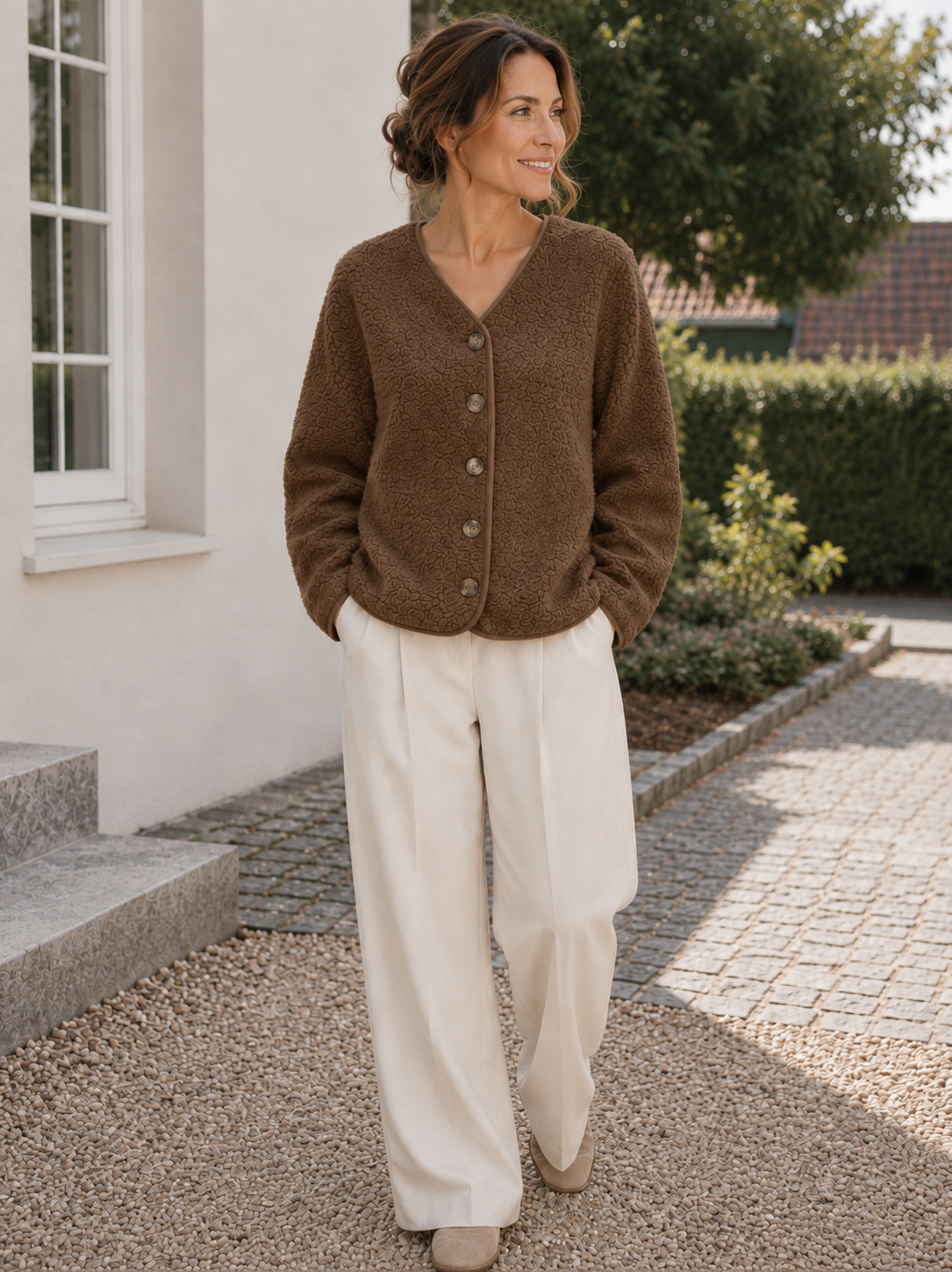 Jacke Fleece brown