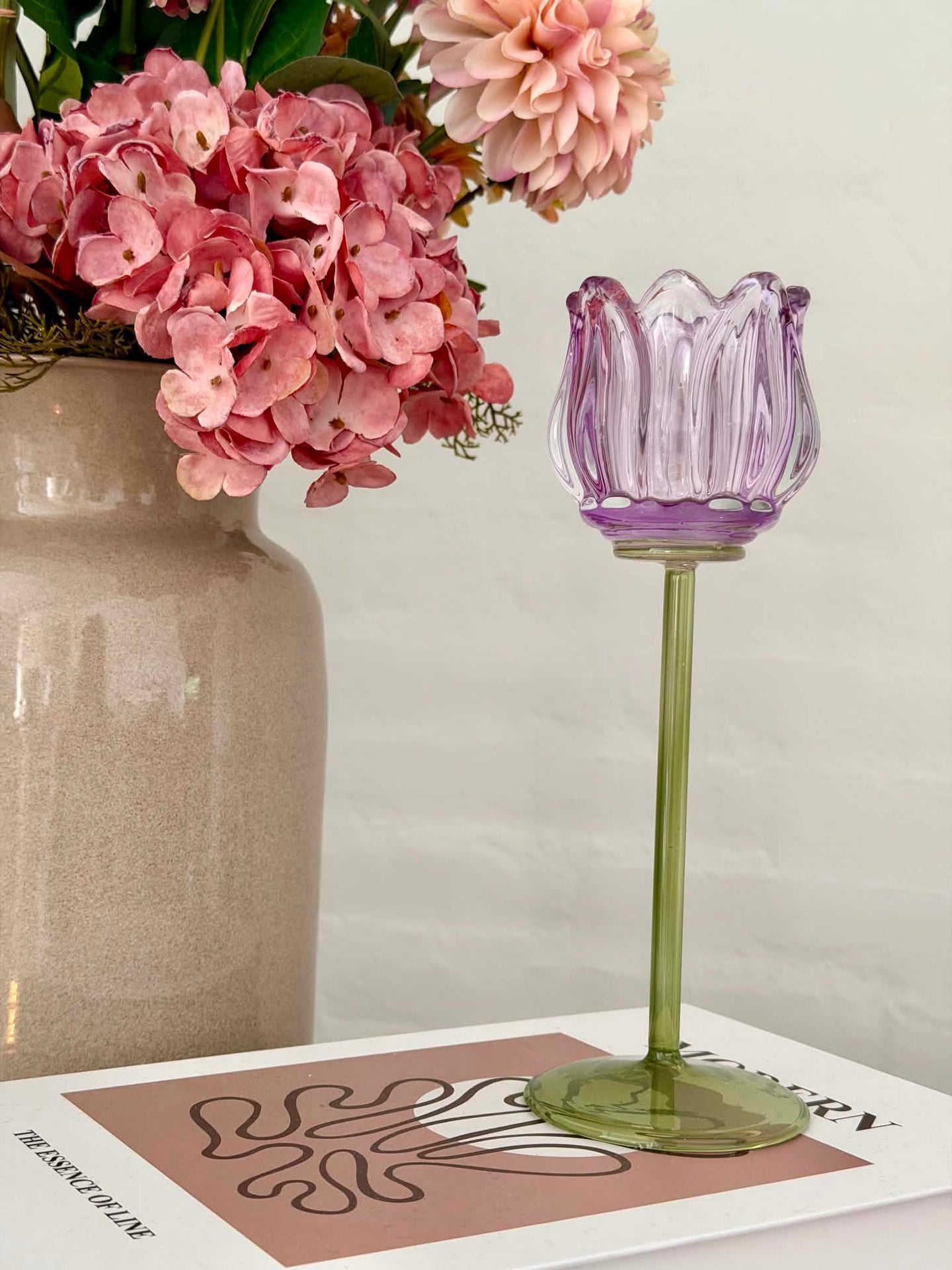 Kerzenhalter Tulpe - Lila