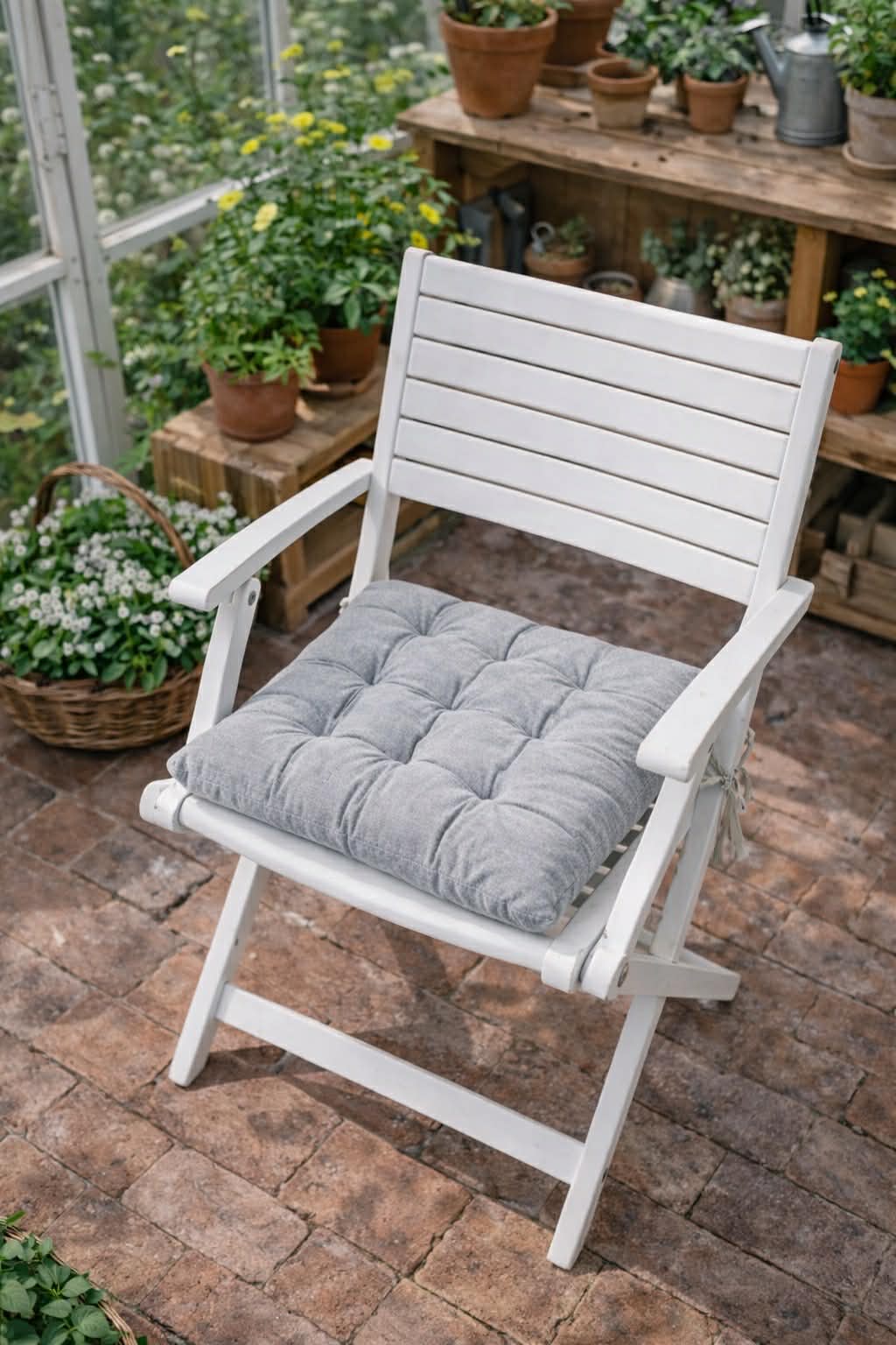 Futon-Gartenkissen – Grau 40×40