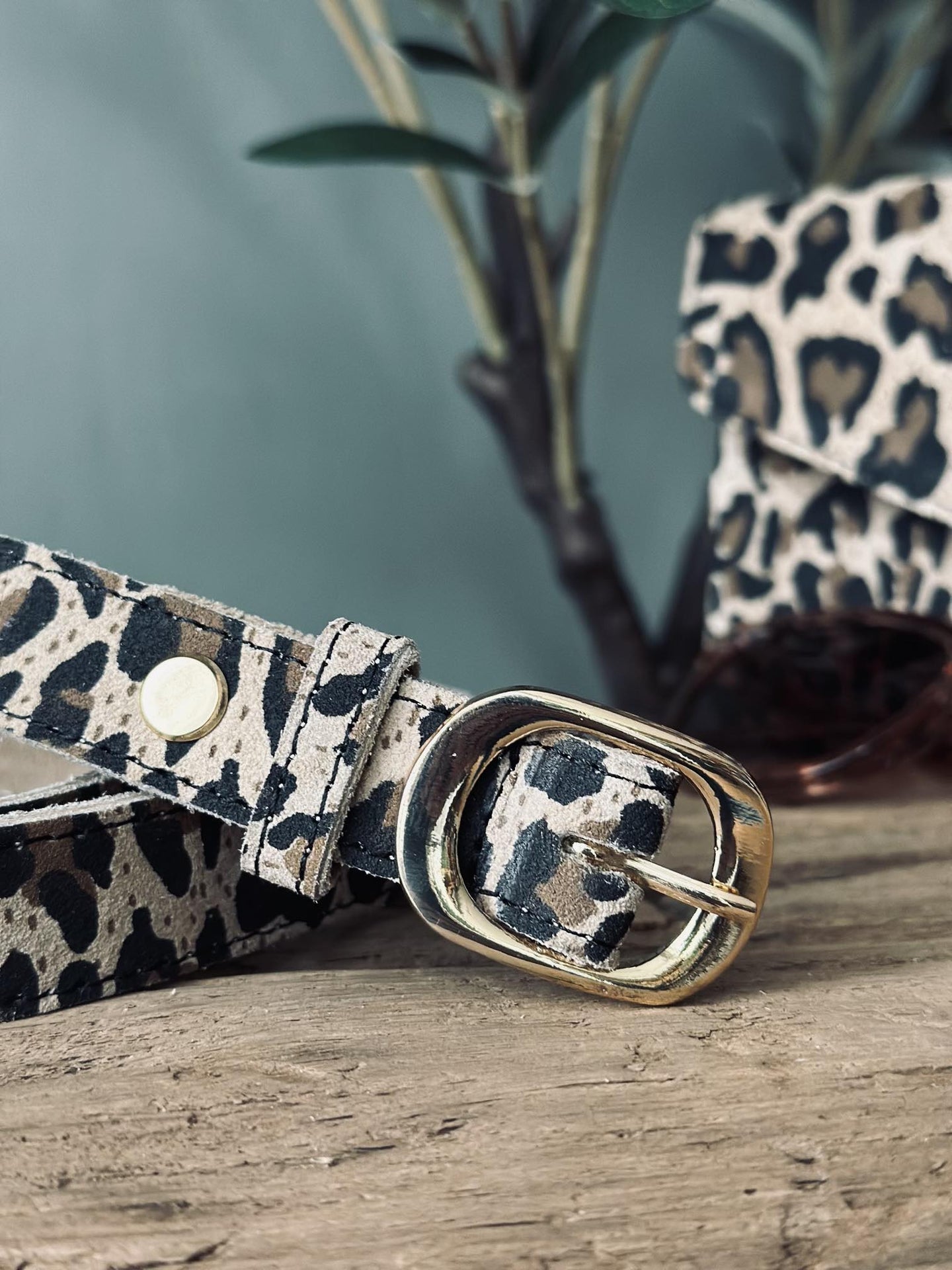 Bælte Aura leopard – 95 cm - VIAMAJA.DK
