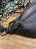 Gürteltasche aus schwarzem Leder - Größe M