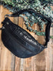 Gürteltasche aus schwarzem Leder SIRUS, Größe Large