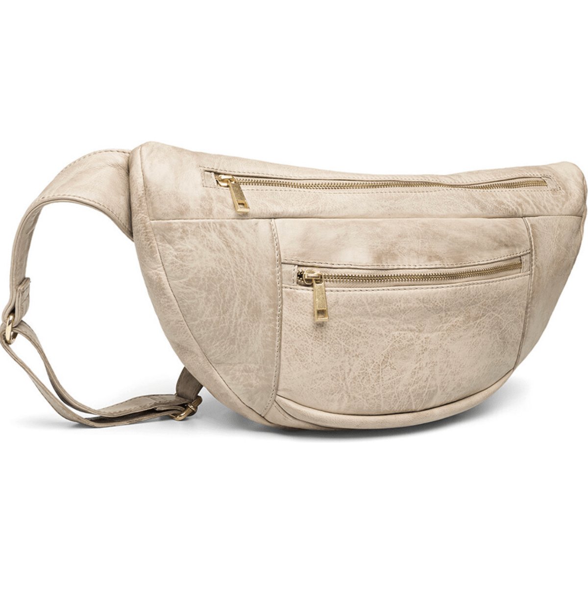 Bæltetaske XL MIRA – Sand / Gold - VIAMAJA.DK