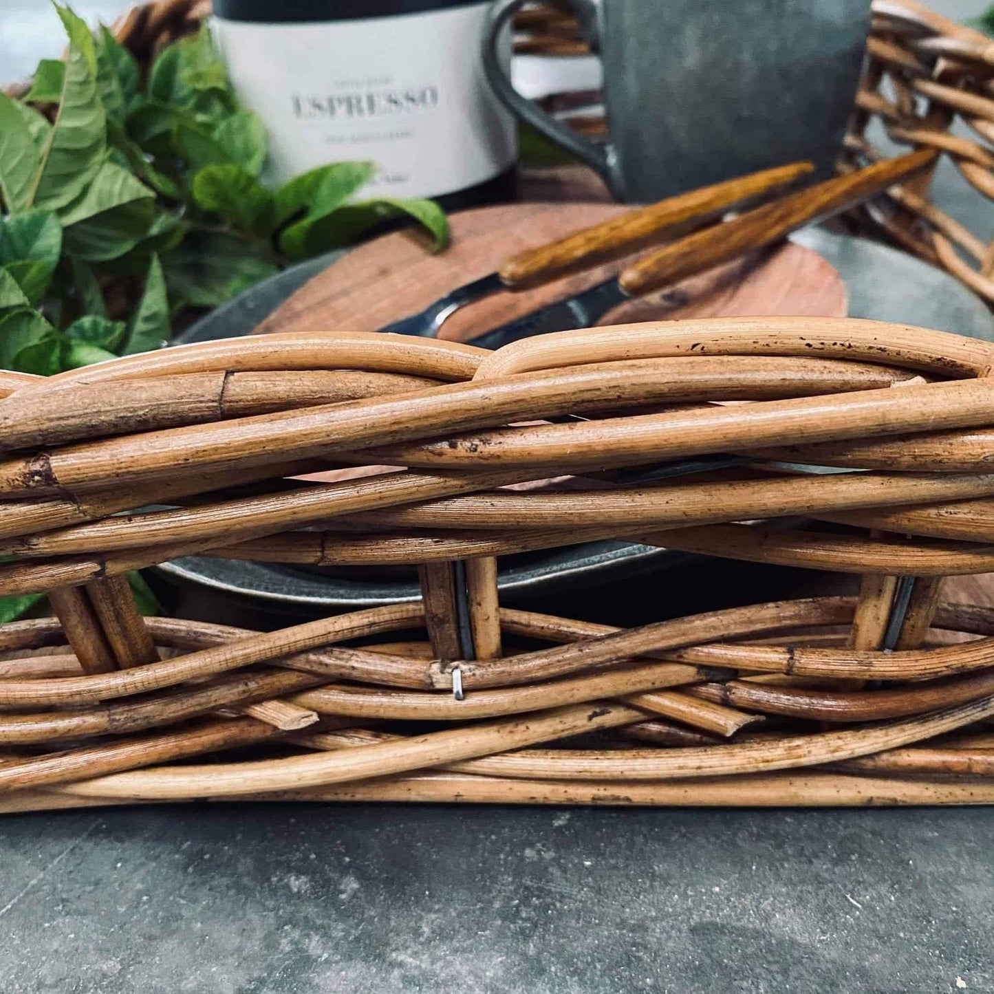 Bakke i kraftig Natur rattan - VIAMAJA.DK
