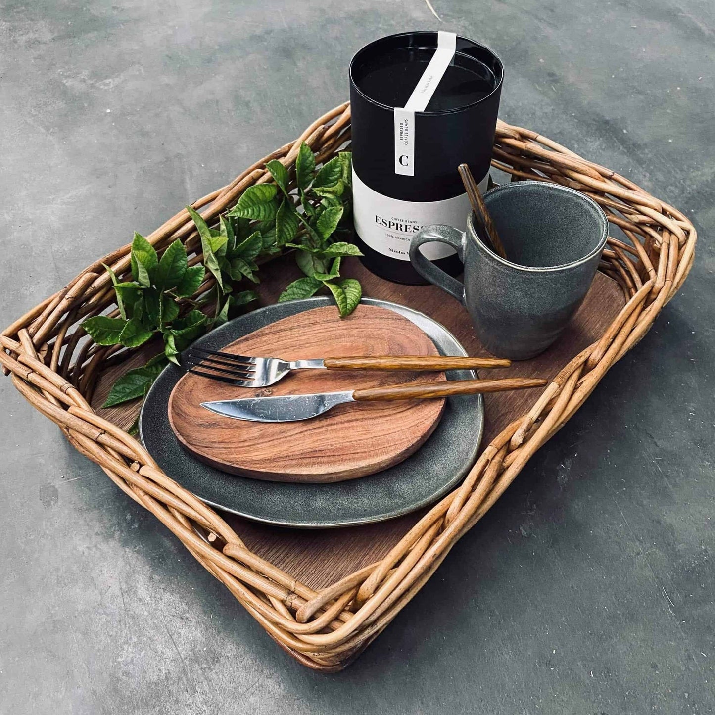 Bakke i kraftig Natur rattan - VIAMAJA.DK