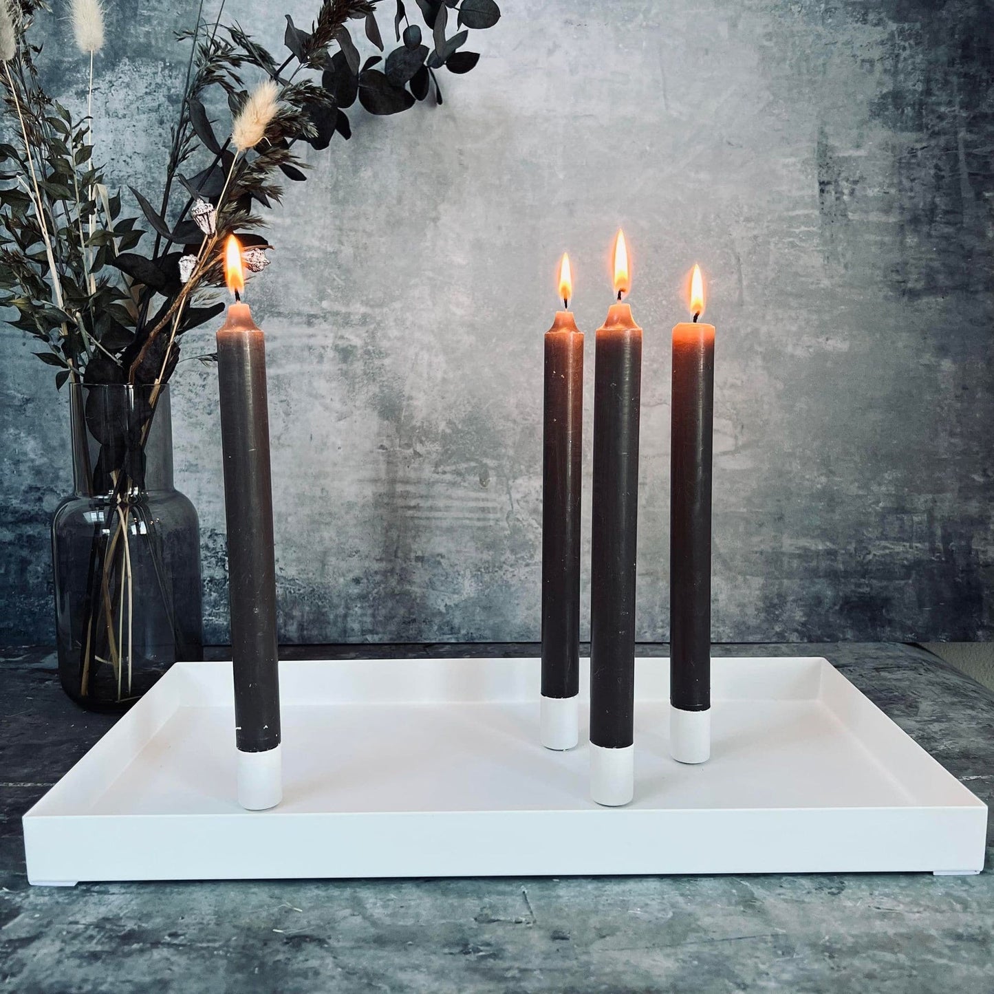 Bakke ink 4 magnetiske lysestager - WHITE - VIAMAJA.DK