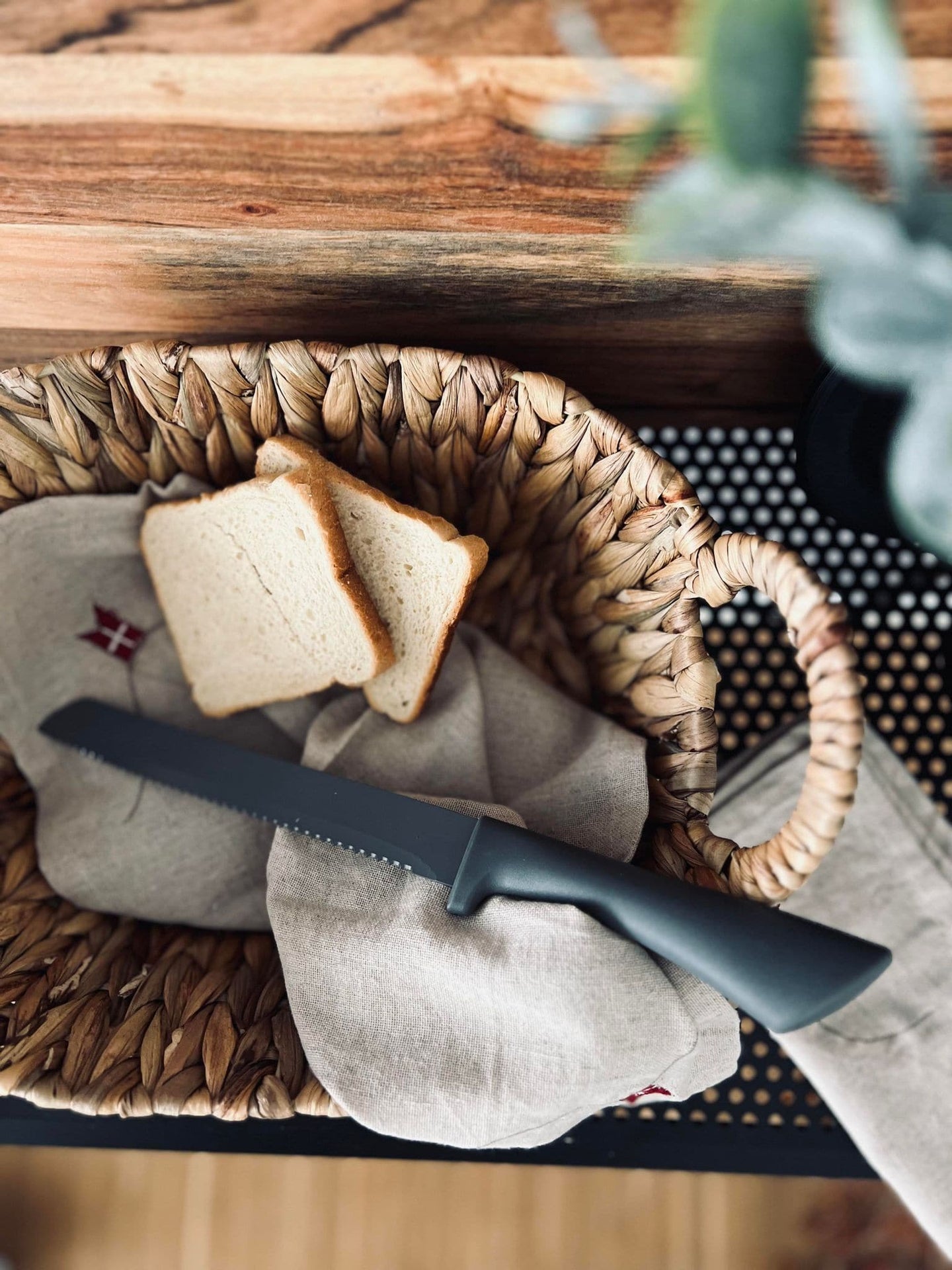 Bakke oval med hank - vandhyacint - VIAMAJA.DK