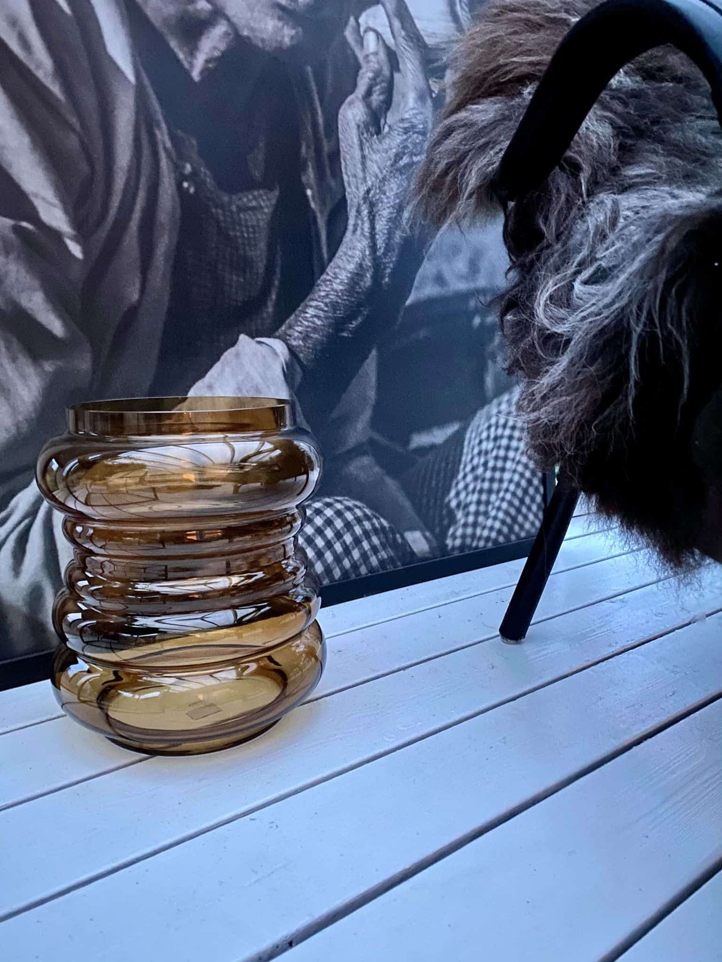 Ballon Vase - amber glas - VIAMAJA.DK