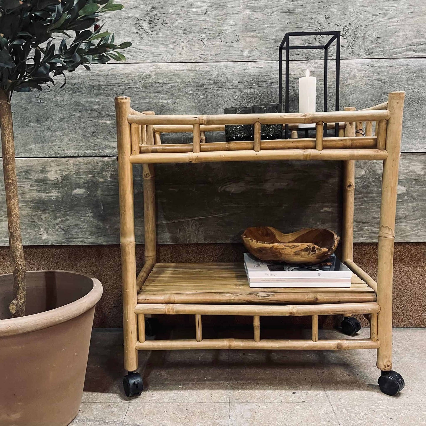 Bambus rullevogn - VIAMAJA.DK