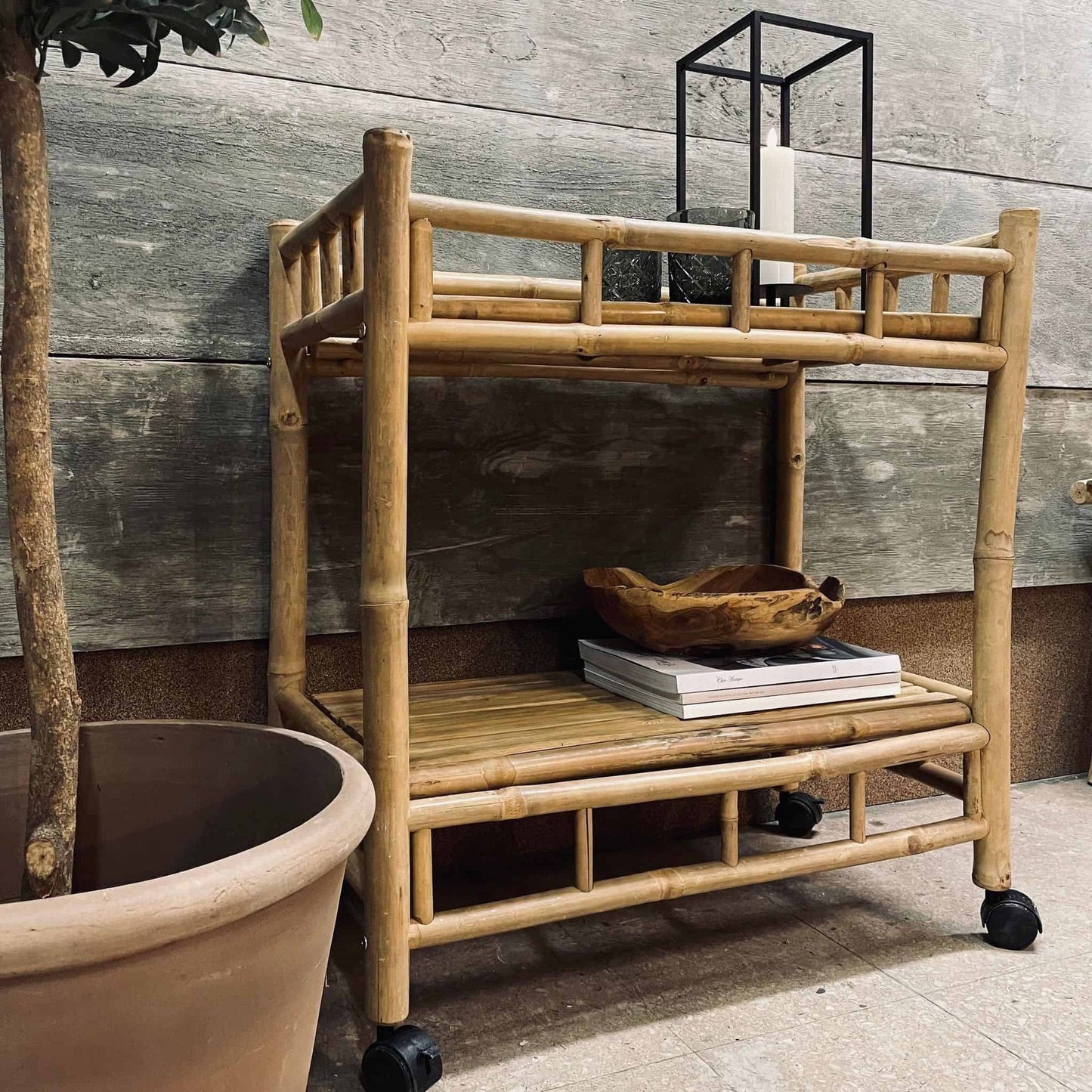 Bambus rullevogn - VIAMAJA.DK